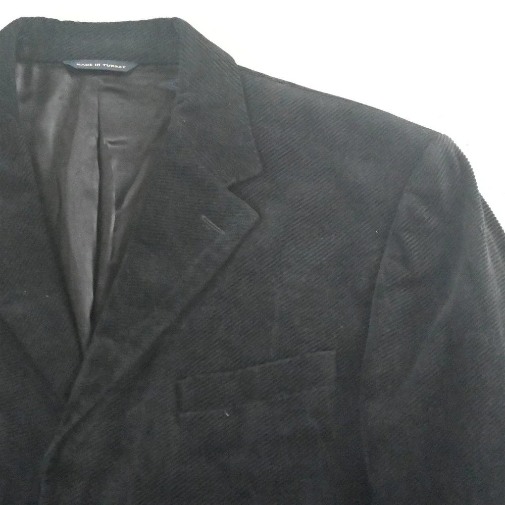 Banana Republic 42R Black Heavy Corduroy Mens Blazer Suit‎ Jacket Sport Coat